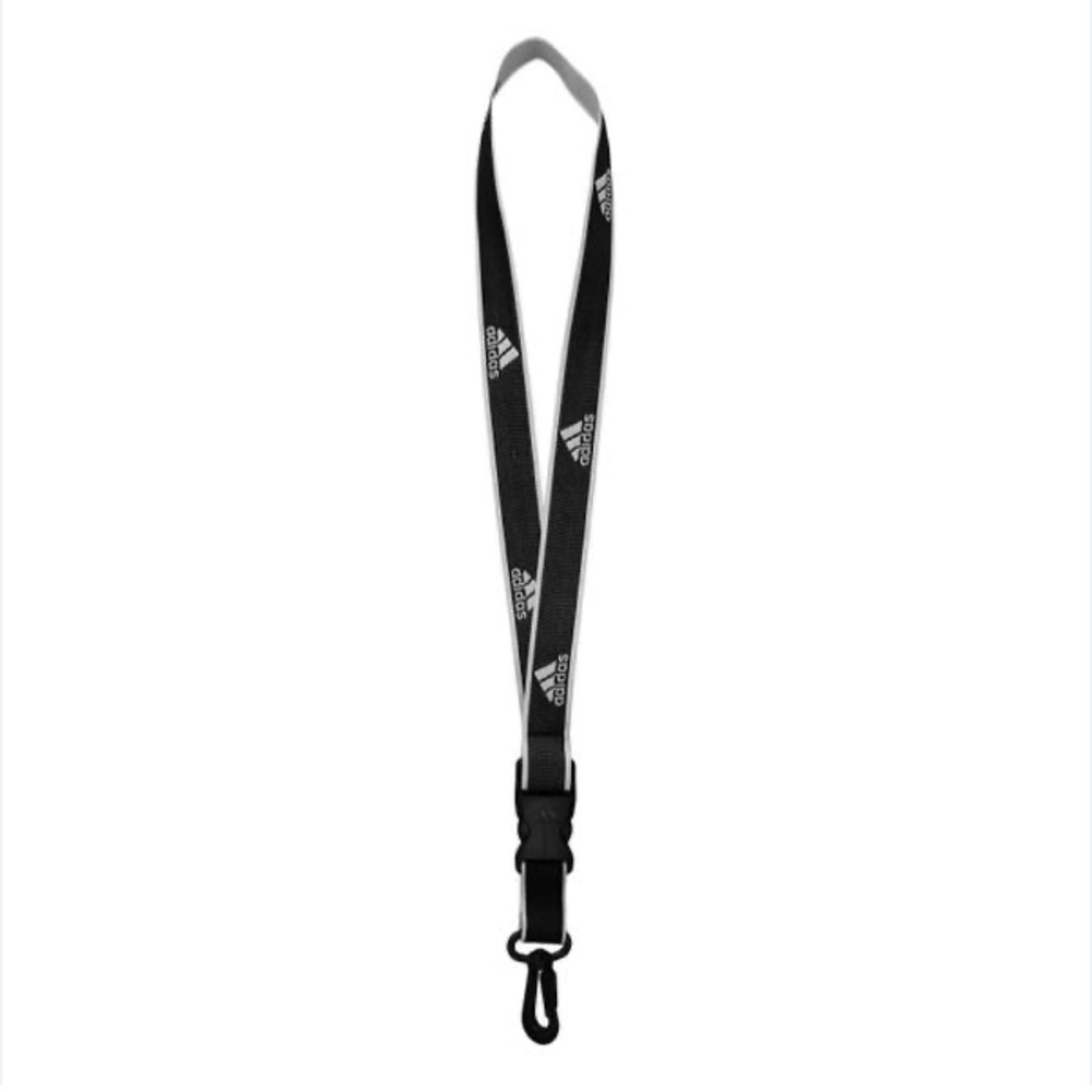 Adidas Black & White Interval Lanyard #5134303 NEW